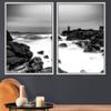 SIGNWIN 2 Piece Framed Canvas Wall Art Black and White Scenery Canvas Prints Home Artwork Decoration for Living Room,Bedroom - 24"x36"x2 Panels view 1