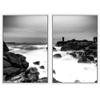 SIGNWIN 2 Piece Framed Canvas Wall Art Black and White Scenery Canvas Prints Home Artwork Decoration for Living Room,Bedroom - 24"x36"x2 Panels view 2