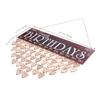BIRTHDAYS Wooden DIY Calendar Hanging Plaque Board Family Birthday Reminder Home Decor (Colorful, 1 Plaque, 1 Rope, 50 Heart Discs) view 2