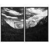 SIGNWIN 2 Piece Framed Canvas Wall Art Monochromatic Mountains Canvas Prints Home Artwork Decoration for Living Room,Bedroom - 24"x36"x2 Panels view 2