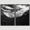 SIGNWIN 2 Piece Framed Canvas Wall Art Monochromatic Mountains Canvas Prints Home Artwork Decoration for Living Room,Bedroom - 24"x36"x2 Panels view 3