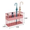Umbrella Racks WXYZ Metal Wrought Iron Umbrella Stand, Household Hotel Business Umbrella Bucket, Removable Drip Tray, Black, White, Gold, Pink, Green (Color : Pink, Size : 64x24x44cm) view 2