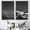SIGNWIN 2 Piece Framed Canvas Wall Art Monochromatic Mountains Canvas Prints Home Artwork Decoration for Living Room,Bedroom - 24"x36"x2 Panels view 1