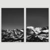 SIGNWIN 2 Piece Framed Canvas Wall Art Monochromatic Mountains Canvas Prints Home Artwork Decoration for Living Room,Bedroom - 24"x36"x2 Panels view 3
