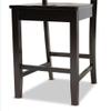 Baxton Studio Nicolette Modern and Contemporary Transitional Dark Brown Finished Wood 2-Piece Counter Stool Set view 3