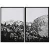SIGNWIN 2 Piece Framed Canvas Wall Art Black and White Mountains Canvas Prints Home Artwork Decoration for Living Room,Bedroom - 24"x36"x2 Panels view 2