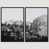 SIGNWIN 2 Piece Framed Canvas Wall Art Black and White Mountains Canvas Prints Home Artwork Decoration for Living Room,Bedroom - 24"x36"x2 Panels view 3