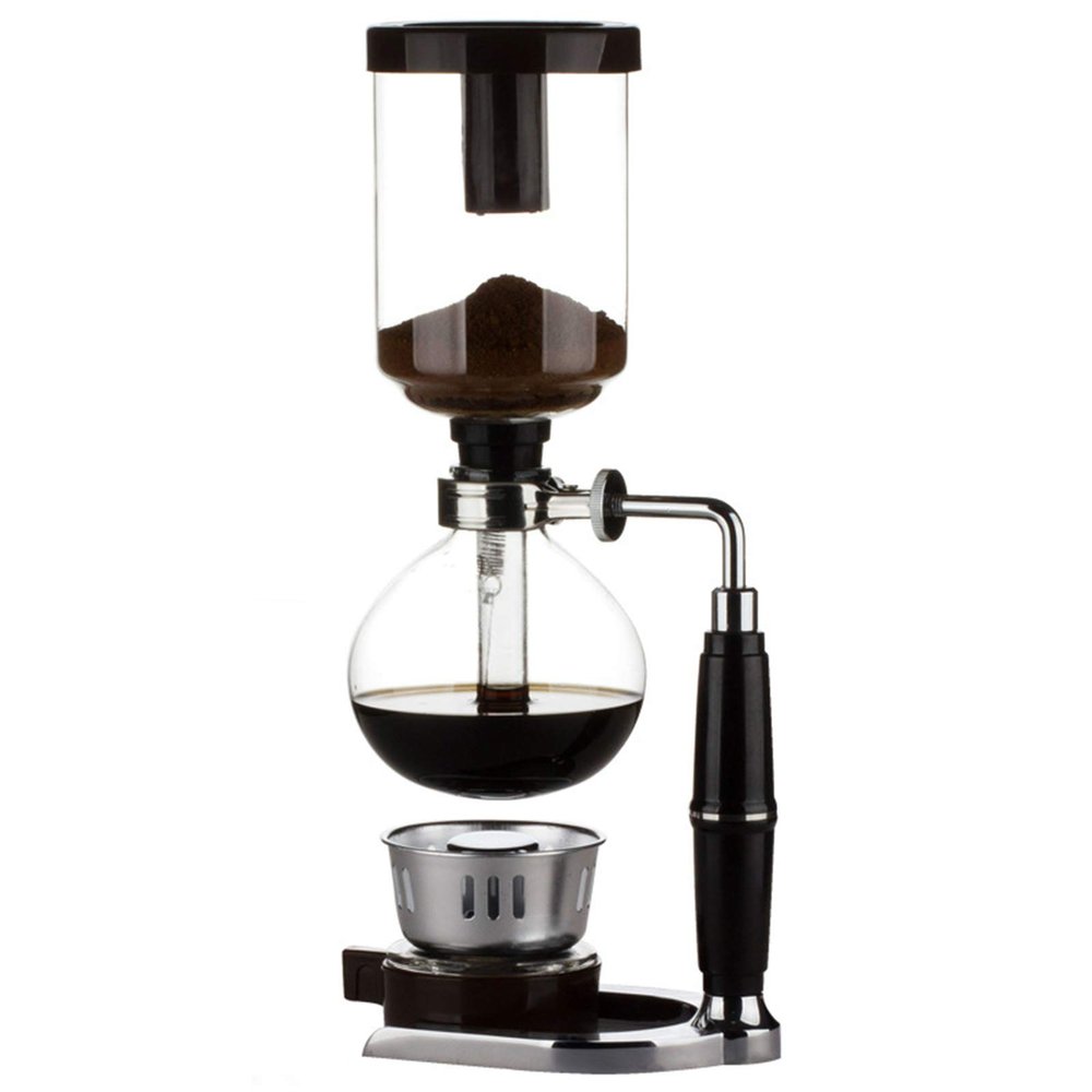 3-5 Cup Syphon Maker Vacuum Coffee Maker for Brewing Coffee and Tea with Extended Handle,Coffee Glass Syphon Siphon,Coffee Machine Filter,5