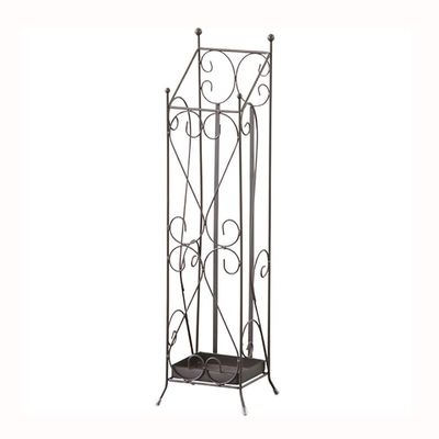 Umbrella Racks WXYZ Brown Retro Metal Umbrella Stand, Household Waterproof and Rust-Proof Umbrella Bucket, Hotel Office Umbrella Storage Rack 16x14x60.5cm