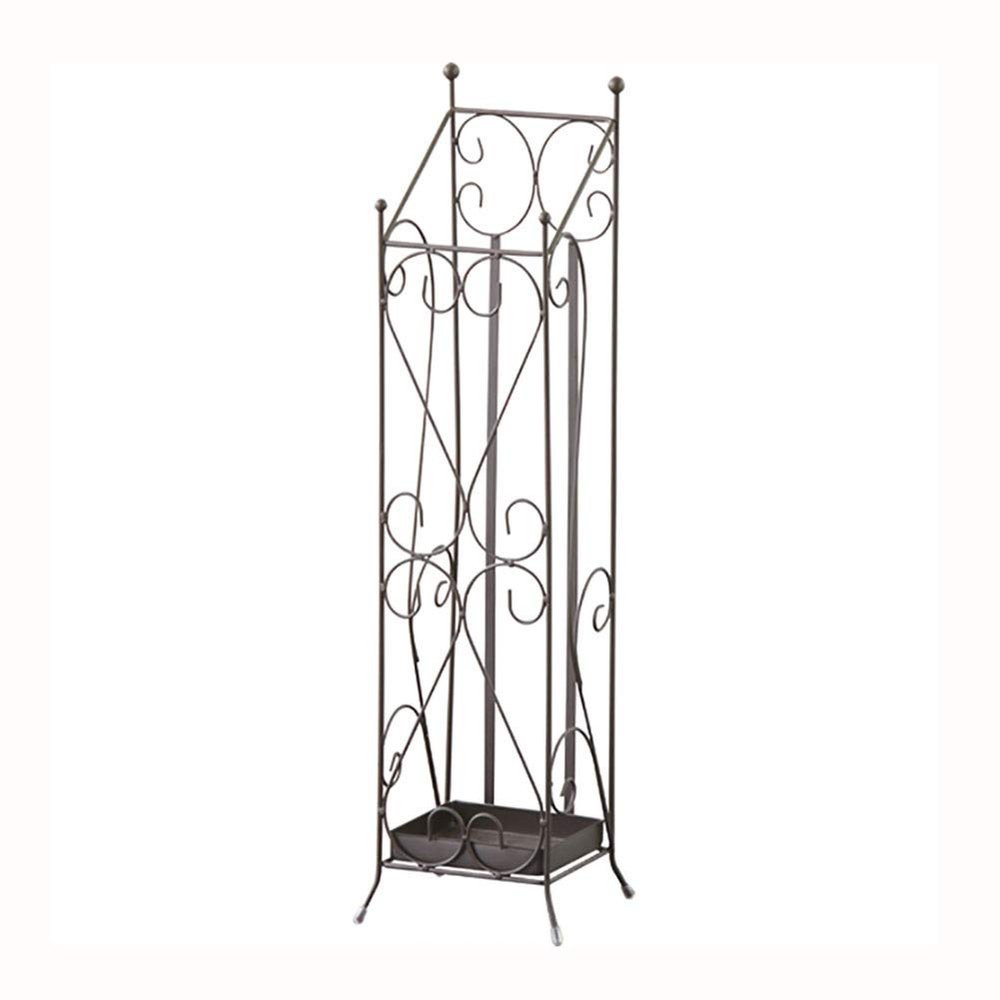 Umbrella Racks WXYZ Brown Retro Metal Umbrella Stand, Household Waterproof and Rust-Proof Umbrella Bucket, Hotel Office Umbrella Storage Rack 16x14x60.5cm