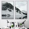 SIGNWIN 2 Piece Framed Canvas Wall Art Black and White Scenery Canvas Prints Home Artwork Decoration for Living Room,Bedroom - 24"x36"x2 Panels view 1