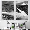 SIGNWIN 2 Piece Framed Canvas Wall Art Monochromatic Mountains Canvas Prints Home Artwork Decoration for Living Room,Bedroom - 24"x36"x2 Panels view 1