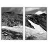 SIGNWIN 2 Piece Framed Canvas Wall Art Monochromatic Mountains Canvas Prints Home Artwork Decoration for Living Room,Bedroom - 24"x36"x2 Panels view 2