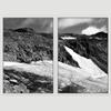 SIGNWIN 2 Piece Framed Canvas Wall Art Monochromatic Mountains Canvas Prints Home Artwork Decoration for Living Room,Bedroom - 24"x36"x2 Panels view 3