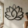 DEKADRON Lotus Flower Metal Wall Art Home Decoration Yoga Decor Metal Sign (30" W x 24" H / 75x61cm) view 3