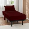 ARlinen 4 PCs Cot Sheets Sets 30" X 80", Egyptian Cotton Fitted Mattress Fits Upto 4"-8" Deep Perfect for Narrow Twin/RV Bunk/Guest Bed Replacement/Camping, Burgundy view 1