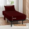 ARlinen 4 PCs Cot Sheets Sets 30" X 80", Egyptian Cotton Fitted Mattress Fits Upto 4"-8" Deep Perfect for Narrow Twin/RV Bunk/Guest Bed Replacement/Camping, Burgundy view 4