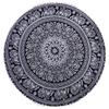 Maviss Home Floor Decor Round Mandala Pouf Cover | Floor Yoga Pillows Cover | Round Bohemian Meditation Cushion Cover | Round Pouf Cover | 32 Inch 80 cm Approx; Black & White view 3