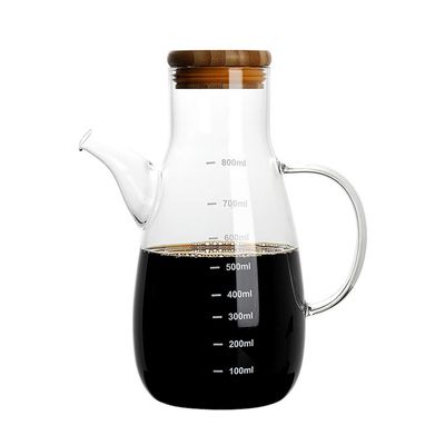 DOITOOL Oil Bottles for Kitchen High Borosilicate Glass Oil Pot with Scale Pourer Bottle Drip- Nozzle Leakproof Random Style