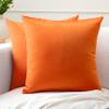 Encasa XO Throw Pillow Covers 22x22 in Set of 2 Orange | No Inserts | Cotton Pillow Covers for Living Room, Bed, Sofa, Couch | Decorative Cushion Covers with Improved Zipper view 1