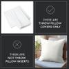 Encasa XO Throw Pillow Covers 22x22 in Set of 2 Orange | No Inserts | Cotton Pillow Covers for Living Room, Bed, Sofa, Couch | Decorative Cushion Covers with Improved Zipper view 3