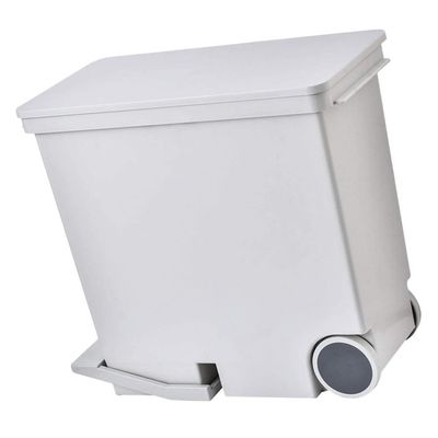 Cabilock Pedal Trash Can Simple Design Large Opening Plastic Waste Bin Odor Locking Lid for Kitchen