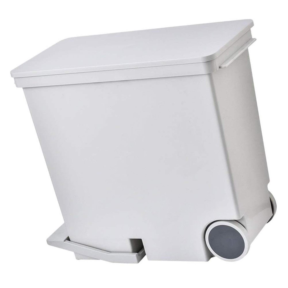 Cabilock Pedal Trash Can Simple Design Large Opening Plastic Waste Bin Odor Locking Lid for Kitchen