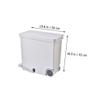 Cabilock Pedal Trash Can Simple Design Large Opening Plastic Waste Bin Odor Locking Lid for Kitchen view 3