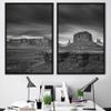 SIGNWIN 2 Piece Framed Canvas Wall Art Monochromatic Mountains Canvas Prints Home Artwork Decoration for Living Room,Bedroom - 24"x36"x2 Panels view 1