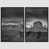SIGNWIN 2 Piece Framed Canvas Wall Art Monochromatic Mountains Canvas Prints Home Artwork Decoration for Living Room,Bedroom - 24"x36"x2 Panels view 3