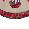 36" Burlap Plaid Tree Skirt with Christmas Puddings view 4