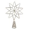 12" LED Lighted Glittered Gold Star Christmas Tree Topper, Warm White Lights view 1