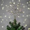 12" LED Lighted Glittered Gold Star Christmas Tree Topper, Warm White Lights view 2