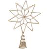 12" LED Lighted Glittered Gold Star Christmas Tree Topper, Warm White Lights view 3
