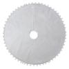 36" White Christmas Tree Skirt with a Pom Pom Border and Tie Backs view 1