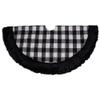 Buffalo Plaid Christmas Tree Skirt - 48" - Black and White view 3