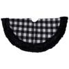 Buffalo Plaid Christmas Tree Skirt - 48" - Black and White view 4