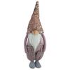 Northlight Plaid Christmas Gnome with Sequin Hat - 24" - Pink and Gray view 1