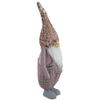 Northlight Plaid Christmas Gnome with Sequin Hat - 24" - Pink and Gray view 4