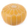 Marrakesh Gallery Genuine Leather Round Pouf Unstuffed - Moroccan Ottoman Footstool, Footrest Cover - Boho Decor - Bohemian Living Room, Bedroom, Kids Room, Gift & Wedding view 1