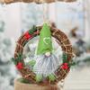 DUO ER Christmas Garland Faceless Doll Rattan Ring Wreath Party Christmas Hanging Pendant Xmas Tree Garland Holiday New Year Decoration (Color : 2) view 4