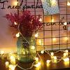 Merdeco Globe, Plug in String Lights 10ft/3m 20 LED Bulb Warm White Fairy Lights for Birthday/Christmas/Wedding/Party Indoor Outdoor Decoration view 2
