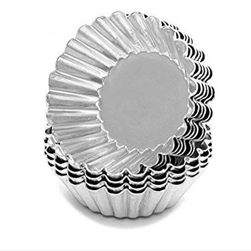 6 pcs Aluminium Cup Cake Tart Mould for Oven Cake Bakers Cake Moulders