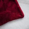 HNU 1 Piece Casual Style Sherpa Fleece Throw Blanket, Beautiful Durable Reversible Comfortable Soft Warm Cozy Comfy Burgundy Red Bedding view 2