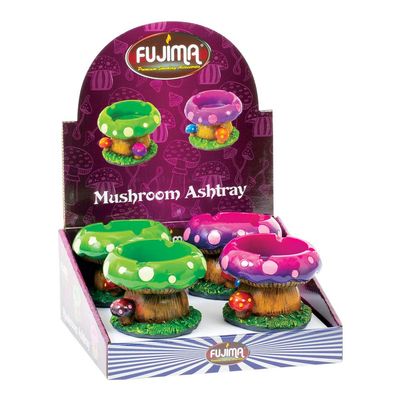 Fujima Fairytale Mushroom Ashtray | 3.5" | Asst | 4pc Display