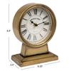 Creative Co-Op Decorative Metal Mantel Clock, Gold Finish view 4