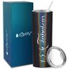 13 & Fabulous 20 oz Skinny Tumbler 13th Birthday Gifts For Girls on Black Glitter Decorations Funny Present Vacuum Insulated Cup with Straw Lid view 1