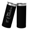 16 & Fabulous 22 oz Skinny Tumbler 16th Birthday Gifts For Girls on Black Decorations Funny Present Vacuum Insulated Cup with Lid view 4