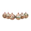Set Of Six Christmas Spheres Made Of Clay view 1
