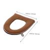 Cabilock 2pcs Toilet Cover Toilet Mat Toilet Pillow Commode Liners Heated Toilet Seat Sticky Toilet Seat Cover Toilet Seat Cushion Round Toilet Seat Round Toilet Warmer Flannel Soft Zipper view 2